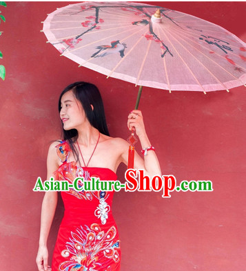 Traditional Rainproof Handmade Chinese Classic Oil Paper Umbrellas China Dance Umbrella Stage Performance Umbrella Dancing Props