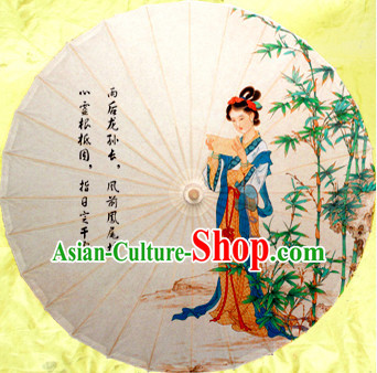 Traditional Rainproof Handmade Chinese Classic Oil Paper Umbrellas China Dance Umbrella Stage Performance Umbrella Dancing Props