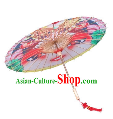 Traditional Rainproof Handmade Chinese Classic Oil Paper Umbrellas China Dance Umbrella Stage Performance Umbrella Dancing Props