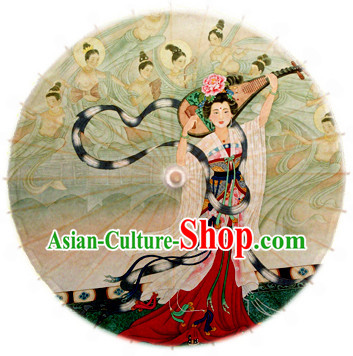 Traditional Rainproof Handmade Chinese Classic Oil Paper Umbrellas China Dance Umbrella Stage Performance Umbrella Dancing Props