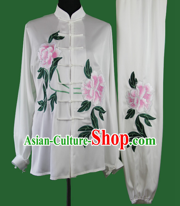 White Chinese Kung Fu Tai Chi Wushu Shaolin Uniform Wudang Uniforms Wu Shu Nanquan Kungfu Changquan Costume Uniform Martial Arts Tai Chi Taiji Uniforms