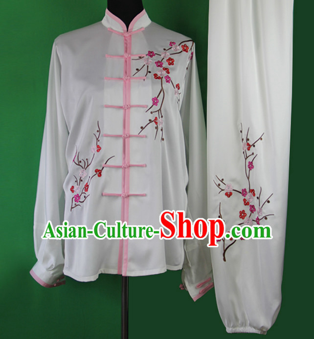 White Chinese Kung Fu Tai Chi Wushu Shaolin Uniform Wudang Uniforms Wu Shu Nanquan Kungfu Changquan Costume Uniform Martial Arts Tai Chi Taiji Uniforms