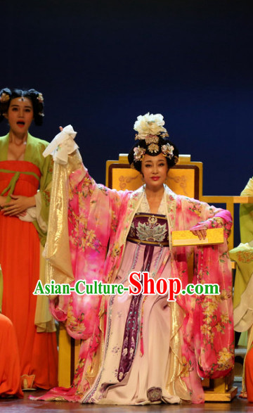 China Ancient Only Female Emperor Wu Zetian Drama Stage Performance Women Costumes Traditional Clothing Complete Set