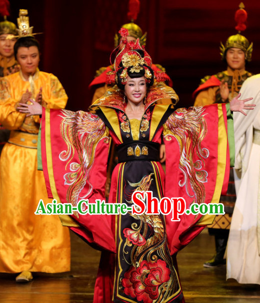 China Ancient Tang Dynasty Dresses Only Female Emperor Wu Zetian Drama Stage Performance Women Costumes Traditional Clothing Complete Set