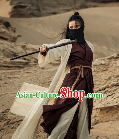 Ancient Chinese Sword Woman Costumes Flower Costume Traditional Chinese Fairy Hanfu Han Fu Costumes Ancient Cosplay Complete Set