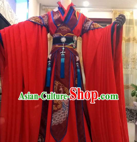 Ancient Chinese Royal Princess Costumes Flower Costume Traditional Chinese Fairy Hanfu Han Fu Costumes Ancient Cosplay Complete Set
