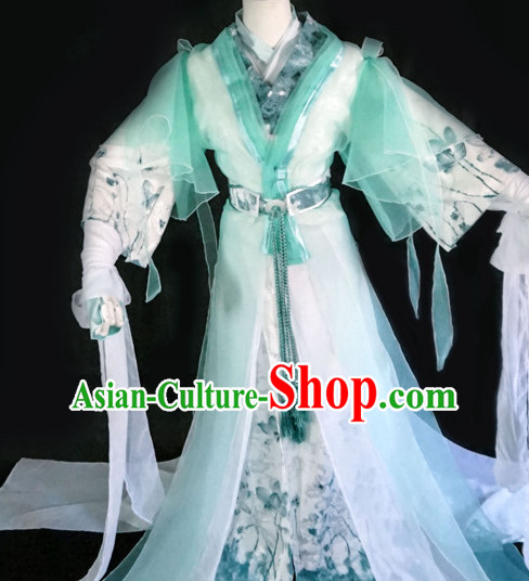 Chinese Hanfu Hakama Traditional Dress Quju Supreme Chinese Costume Ancient Chinese Costume Complete Set