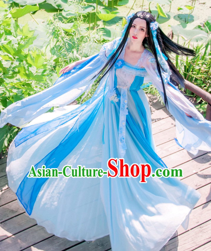 Chinese Hanfu Hakama Traditional Fairy Dress Quju Supreme Chinese Costume Ancient Chinese Costume Complete Set