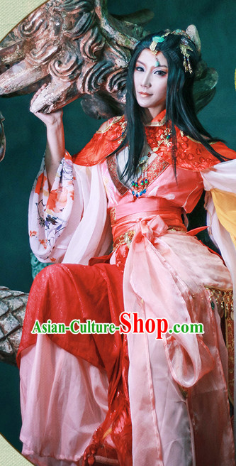 Chinese Hanfu Robe Clothing Handmade Bjd Dress Opera Costume Drama Costumes Complete Set