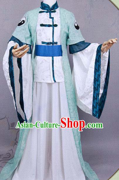 white hanfu dragon robe white dress hanfu clothing handmade vest bjd qi pao princess dress Chinese fairy hand painted red wedding