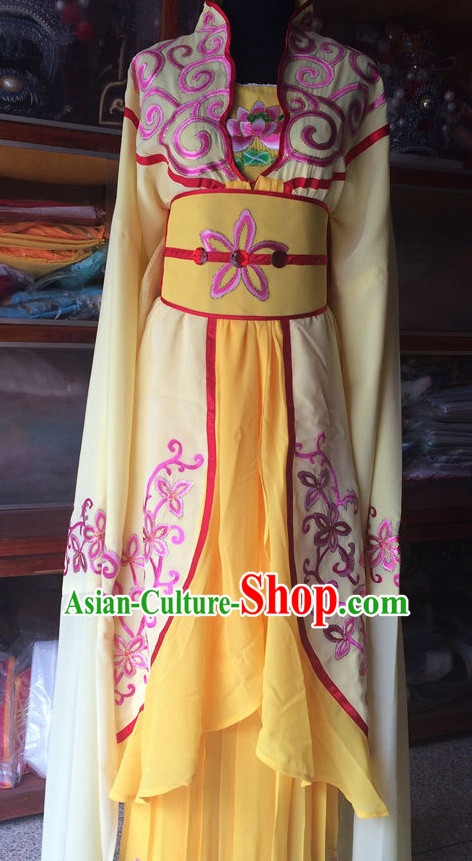 Long Sleeves China Beijing Opera Women Costume Embroidered Robe Stage Costumes Complete Set