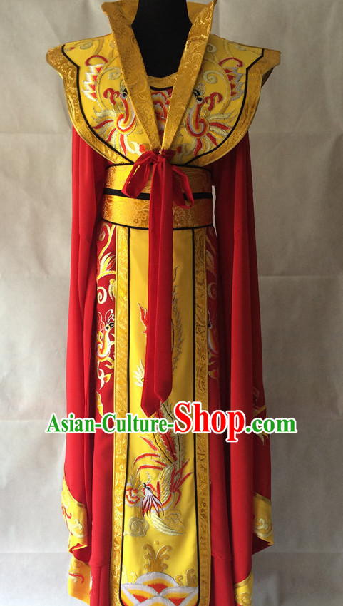 Long Sleeves China Beijing Opera Women Princess Costume Embroidered Robe Stage Costumes Complete Set