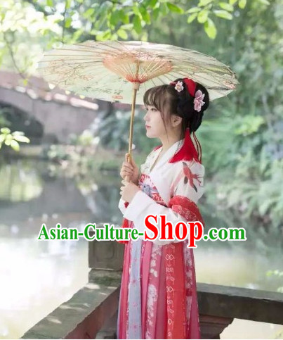 Chinese Ancient Tang Dynasty Ruqun Clothing Complete Set for Women