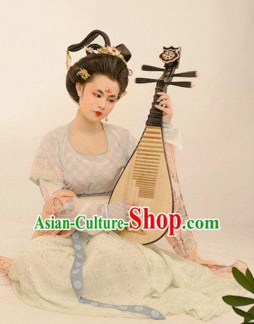 Chinese Ancient Tang Dynasty Ruqun Clothing Complete Set for Women