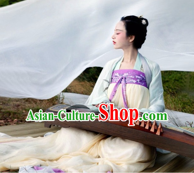 Chinese Ancient Tang Dynasty Ruqun Clothing Han Fu Suit Complete Set for Women