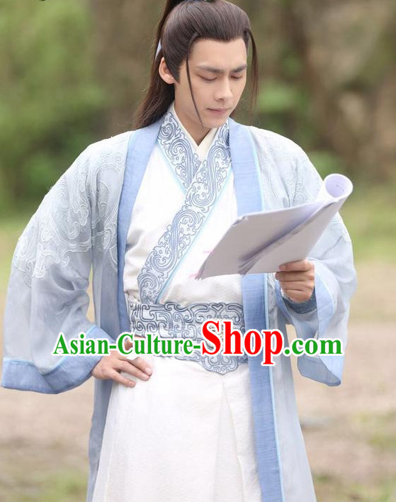 Chinese Ancient Male Swordsman Black Wigs