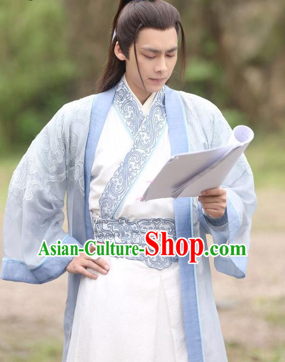 Chinese Ancient Male Swordsman Black Wigs