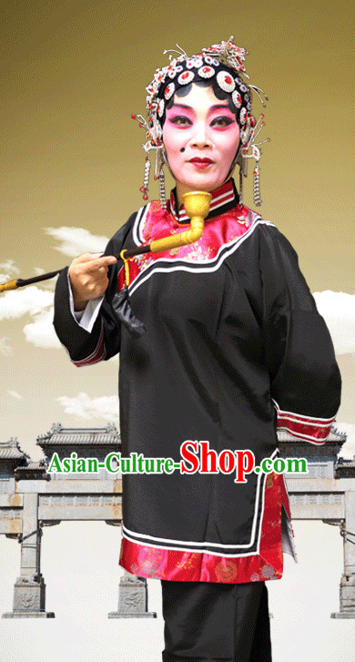 Chinese Opera Beijing Opera Peking Opera Costume Embroidered Robe Hua Dan Opera Costumes and Headdress Complete Set