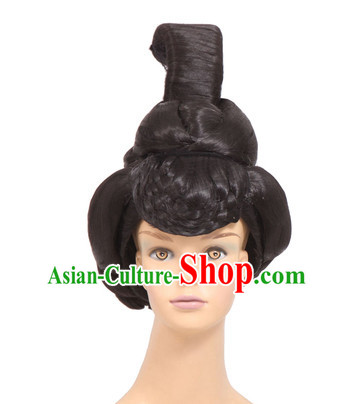 Chinese Ancient Princess Black Wigs Hair Accessories Headpiece Headdress