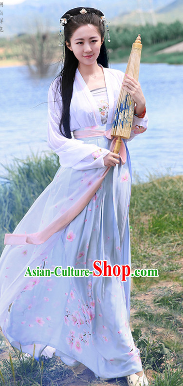 Ancient Chinese Han Dynasty Women Han Costume Dress Hanfu Suit