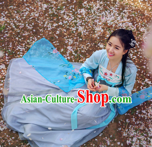 Ancient Chinese Tang Dynasty Women Han Costume Dress Hanfu Suit