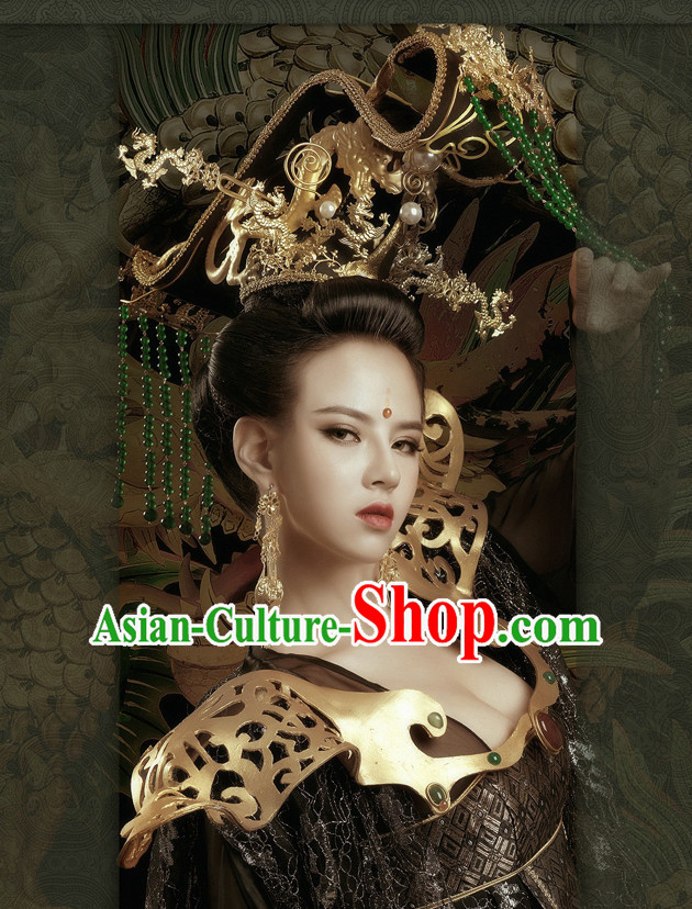 Chinese Ancient Style Emperor Hat Empress Crown Wedding Hat Dragon Headwear