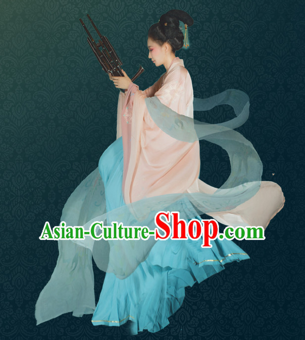 Chinese Traditional Tang Dynasty Royal Stage Hanfu Hanbok Kimono Costume Dresses Costume Ancient Garment Complete Set