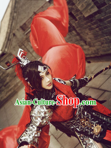 Special Ancient Chinese Heroine Armor Costumes Body Costume Dresses Complete Set