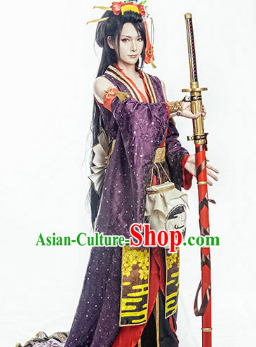 Special Ancient Chinese Assassin Costumes Samurai  Costume Dresses Complete Set