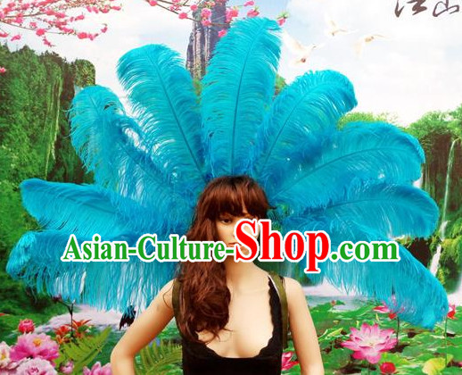 Parade Quality Feather Dance Costumes Popular Ostrich Feathers Fancy Bird Costume Stage Costumes Angel Wings Costume Complete Set