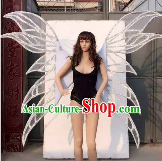 Parade Quality Model Feather Dance Costumes Popular Ostrich Feathers Fancy Costume Stage Drama Costumes Angel Wings Costume Complete Set