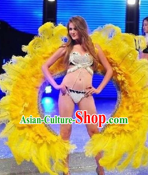 Parade Quality Model Feather Dance Costumes Popular Ostrich Feathers Fancy Costume Stage Drama Costumes Angel Wings Costume Complete Set