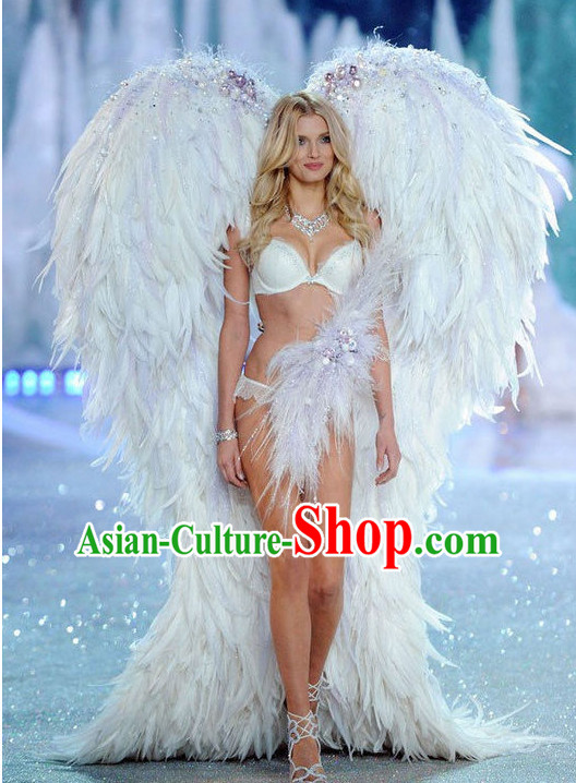 Model Feather Butterfly Dance Costumes Popular Ostrich Feathers Fancy Costume Stage Drama Costumes Angel Wings Parade Costume Complete Set