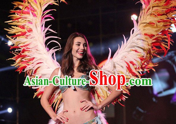 Model Feather Butterfly Dance Costumes Popular Ostrich Feathers Fancy Costume Stage Drama Costumes Angel Wings Parade Costume Complete Set