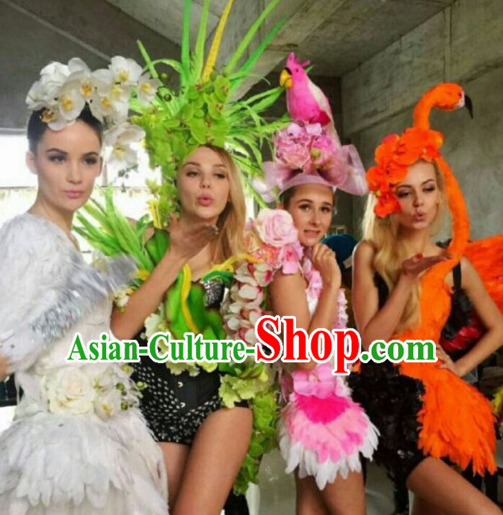 Parade Quality Forest Dance Costumes Popular Ostrich Feathers Fancy Bird Costume Stage Costumes Angel Wings Costume Complete Set