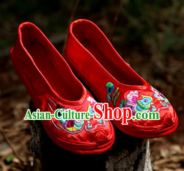 Chinese Handmade Embroidered Shoes Wedding Shoes Kung Fu Wushu Shoes Womens Shoes Opera Shoes Hanfu Shoes Dance Shoes