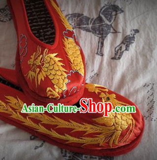 Chinese Handmade Embroidered Shoes Wedding Shoes Kung Fu Wushu Shoes Womens Shoes Opera Shoes Hanfu Shoes Dance Shoes