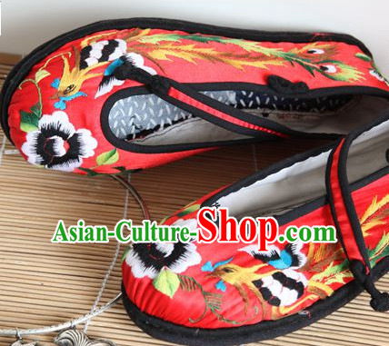 Chinese Handmade Embroidered Shoes Wedding Shoes Kung Fu Wushu Shoes Womens Shoes Opera Shoes Hanfu Shoes Dance Shoes