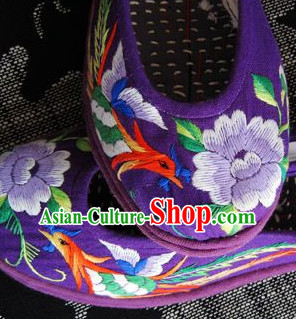 Chinese Handmade Embroidered Shoes Wedding Shoes Kung Fu Wushu Shoes Womens Shoes Opera Shoes Hanfu Shoes Dance Shoes