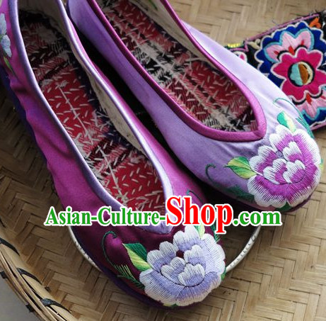 Chinese Handmade Embroidered Shoes Wedding Shoes Kung Fu Wushu Shoes Womens Shoes Opera Shoes Hanfu Shoes Dance Shoes