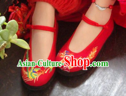 Chinese Handmade Embroidered Shoes Wedding Shoes Kung Fu Wushu Shoes Womens Shoes Opera Shoes Hanfu Shoes Dance Shoes