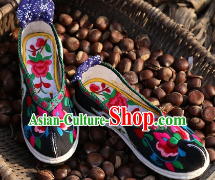 Chinese Handmade Embroidered Shoes Wedding Shoes Kung Fu Wushu Shoes Womens Shoes Opera Shoes Hanfu Shoes Dance Shoes