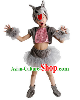 Stage Performance Wolf Dance Costumes Complete Set for Kids or Adults