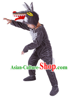 Stage Performance Wolf Dance Costumes Complete Set for Kids or Adults