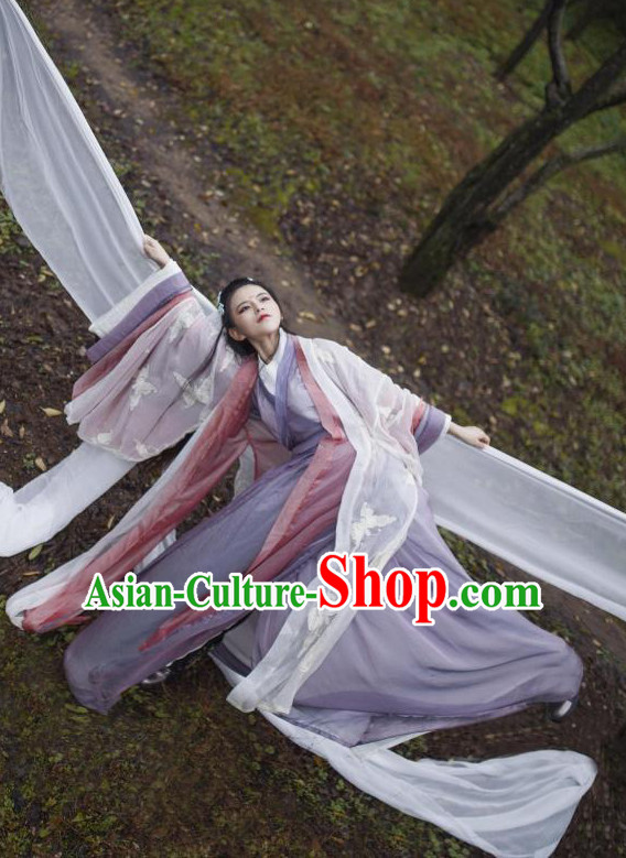 Ancient Chinese Women Clothing Traditional Hanfu Hanbok Kimono Dress National Costume Dresses Complete Set