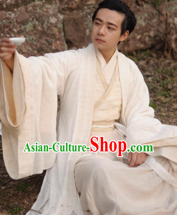 Ancient Chinese Men Clothing Traditional Hanfu Hanbok Kimono Dress National Costume Dresses Complete Set