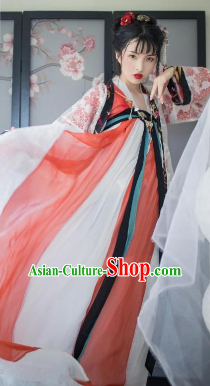 Ancient Chinese Clothing Traditional Hanfu Hanbok Kimono Dress National Costume Dresses Complete Set