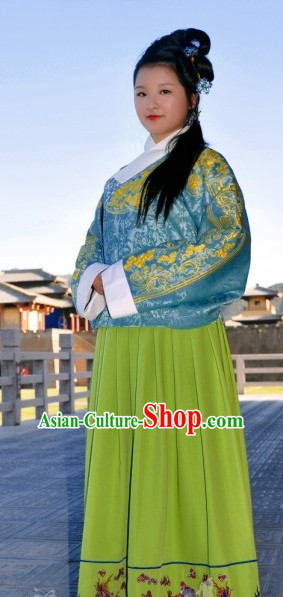 Ancient Chinese Princess Dresses Traditional Royal Stage Hanfu Classical Dress National Costumes Clothing and Hair Jewelry Complete Set