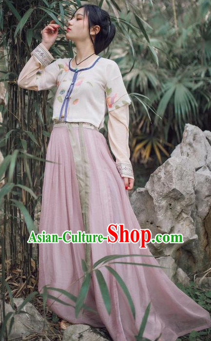 Ancient Chinese Clothing Traditional Hanfu Hanbok Kimono Dress National Costume Dresses Complete Set