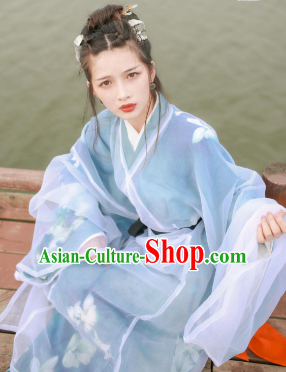 Ancient Chinese Clothing Traditional Hanfu Hanbok Kimono Dress National Costume Dresses Complete Set